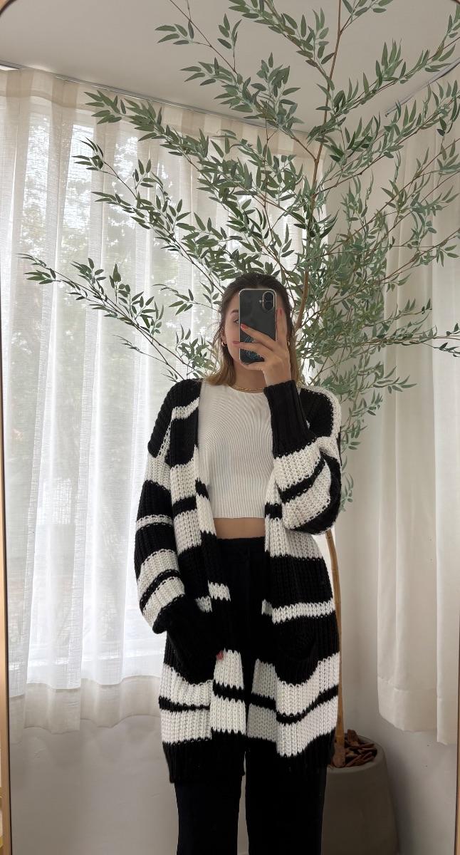 Abrigo de Hilo Blanco con Negro  FAENZA  02.120.jpg