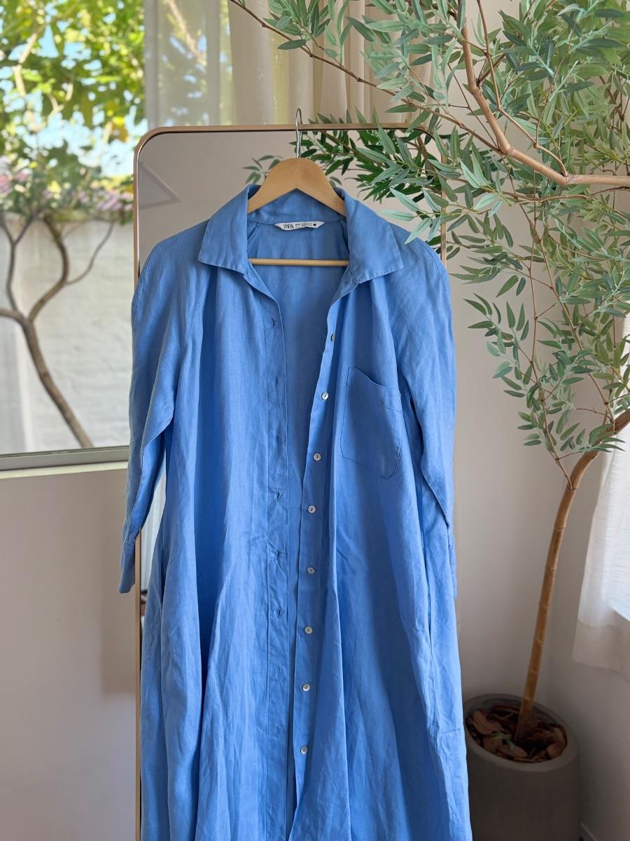 01.17 vestido camisero celeste Zara .JPG