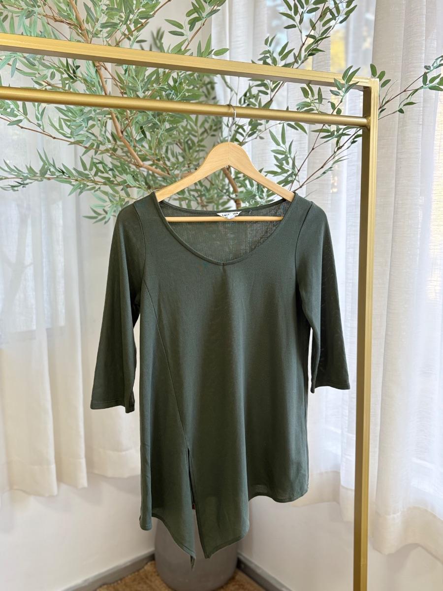 Blusa Mangas Tres Cuartos Verde LUBYLOLITA 05.170.jpg