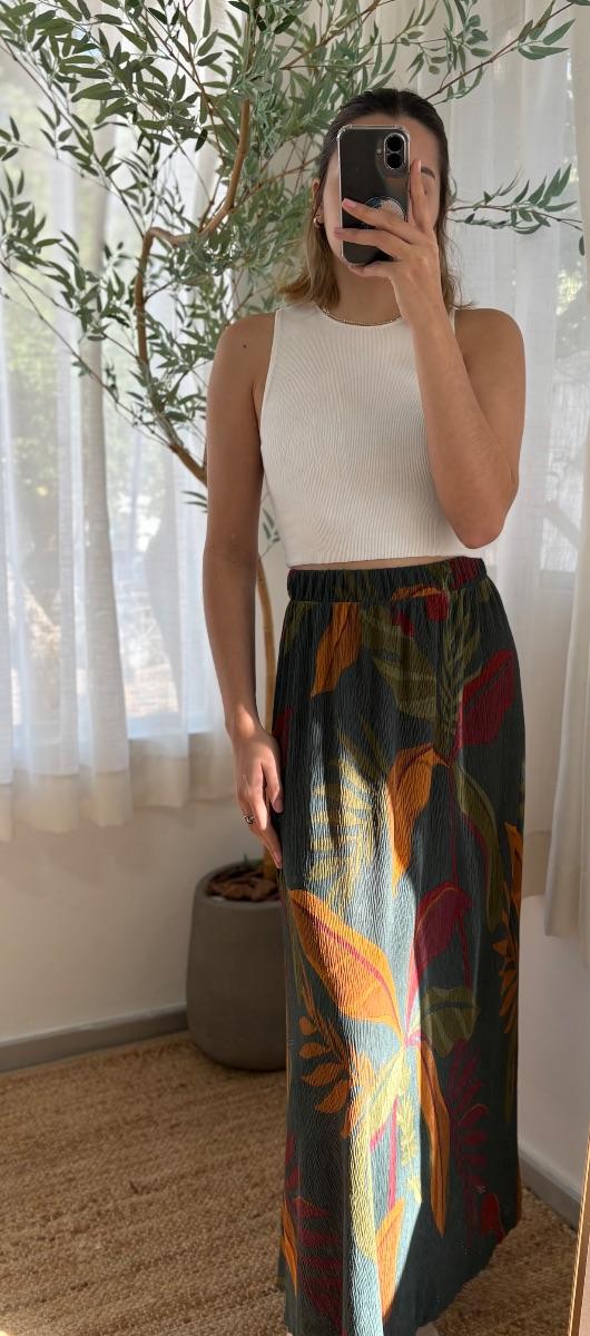 Falda Larga Estampada Verde CYA 05.182.jpg