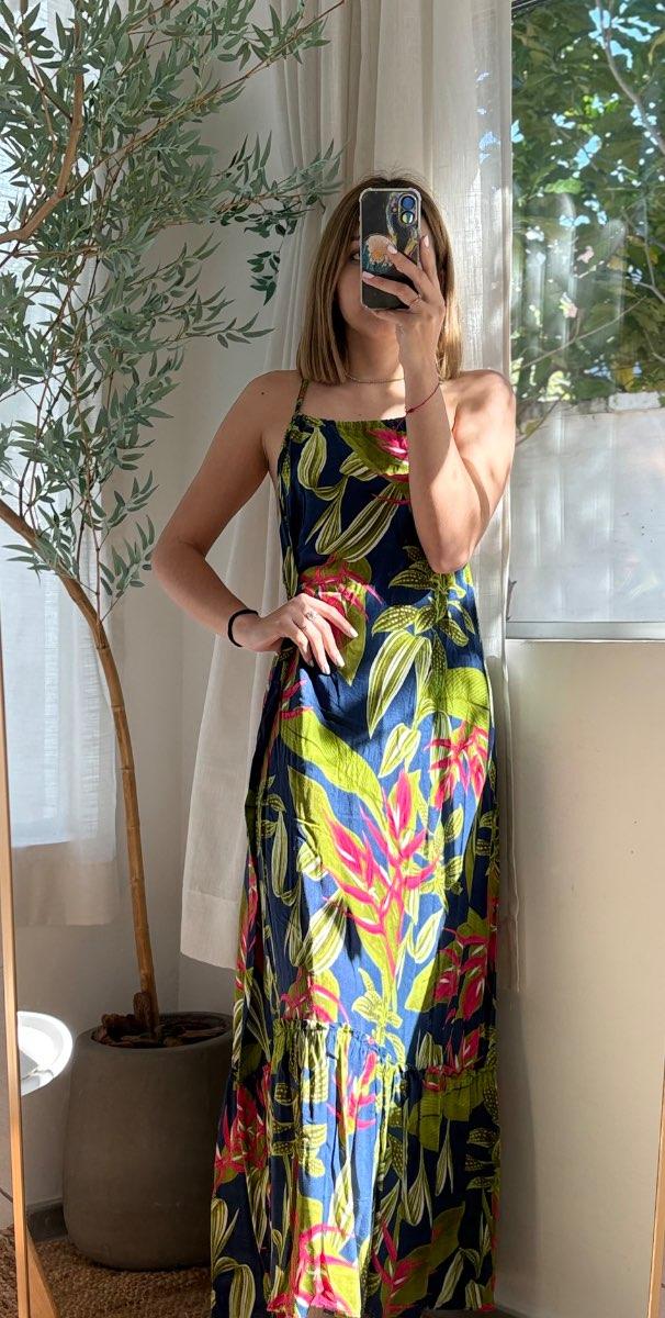 01.23 vestido azul estampado flores maria La Paz .JPG